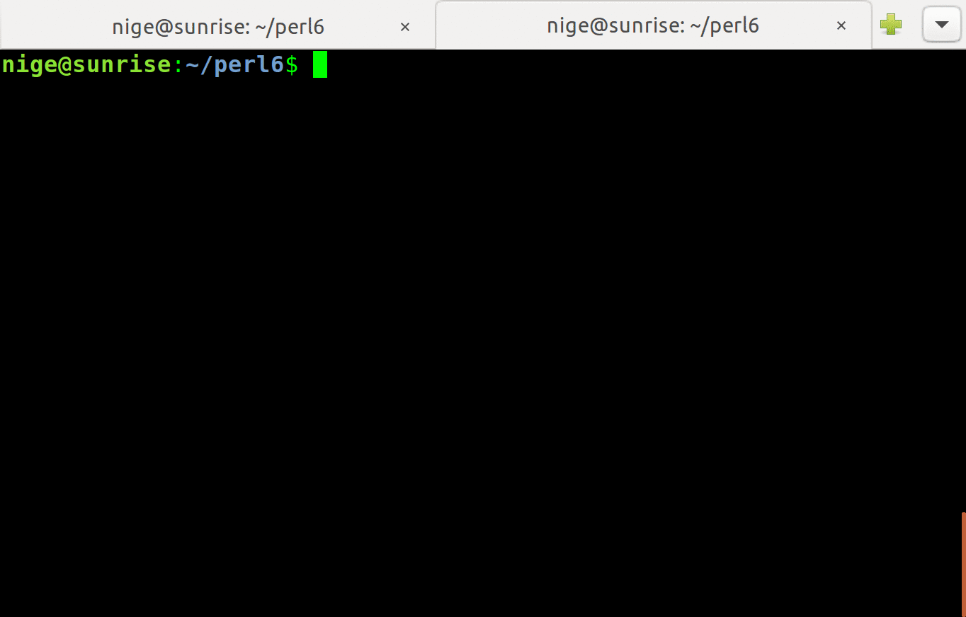Terminal recording showing perl6fix detecting a missing semicolon
