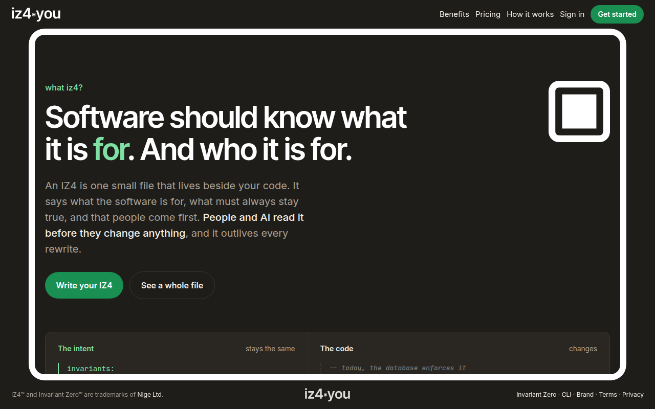 iz4.you - software should know what it is for, and who it is for